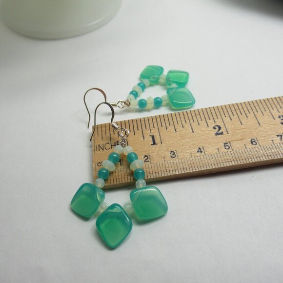 Uranium glass earrings - Picture 6 of 13
